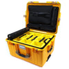 Pelican 1607 Air Case, Yellow with Desert Tan Handles & Latches 2-Layer Yellow Padded Microfiber Dividers with Computer Pouch ColorCase 016070-0210-240-310
