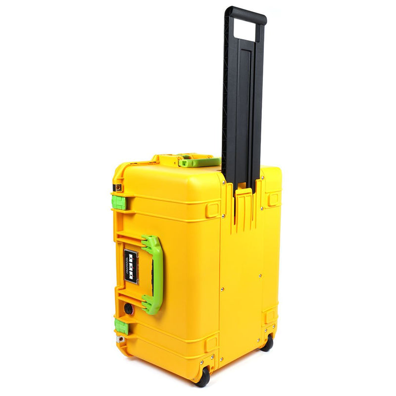 Pelican 1607 Air Case, Yellow with Lime Green Handles & Latches ColorCase 