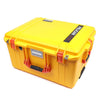 Pelican 1607 Air Case, Yellow with Orange Handles & Latches ColorCase