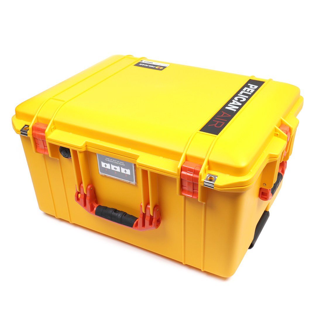 Pelican 1607 Air Case, Yellow with Orange Handles &amp; Latches ColorCase 