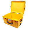 Pelican 1607 Air Case, Yellow with Silver Handles & Latches None (Case Only) ColorCase 016070-0000-240-180