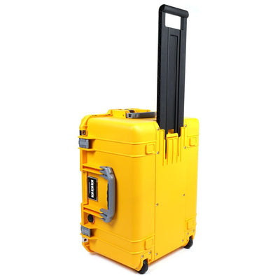 Pelican 1607 Air Case, Yellow with Silver Handles & Latches ColorCase