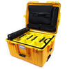 Pelican 1607 Air Case, Yellow 2-Layer Yellow Padded Microfiber Dividers with Computer Pouch ColorCase 016070-0210-240-240