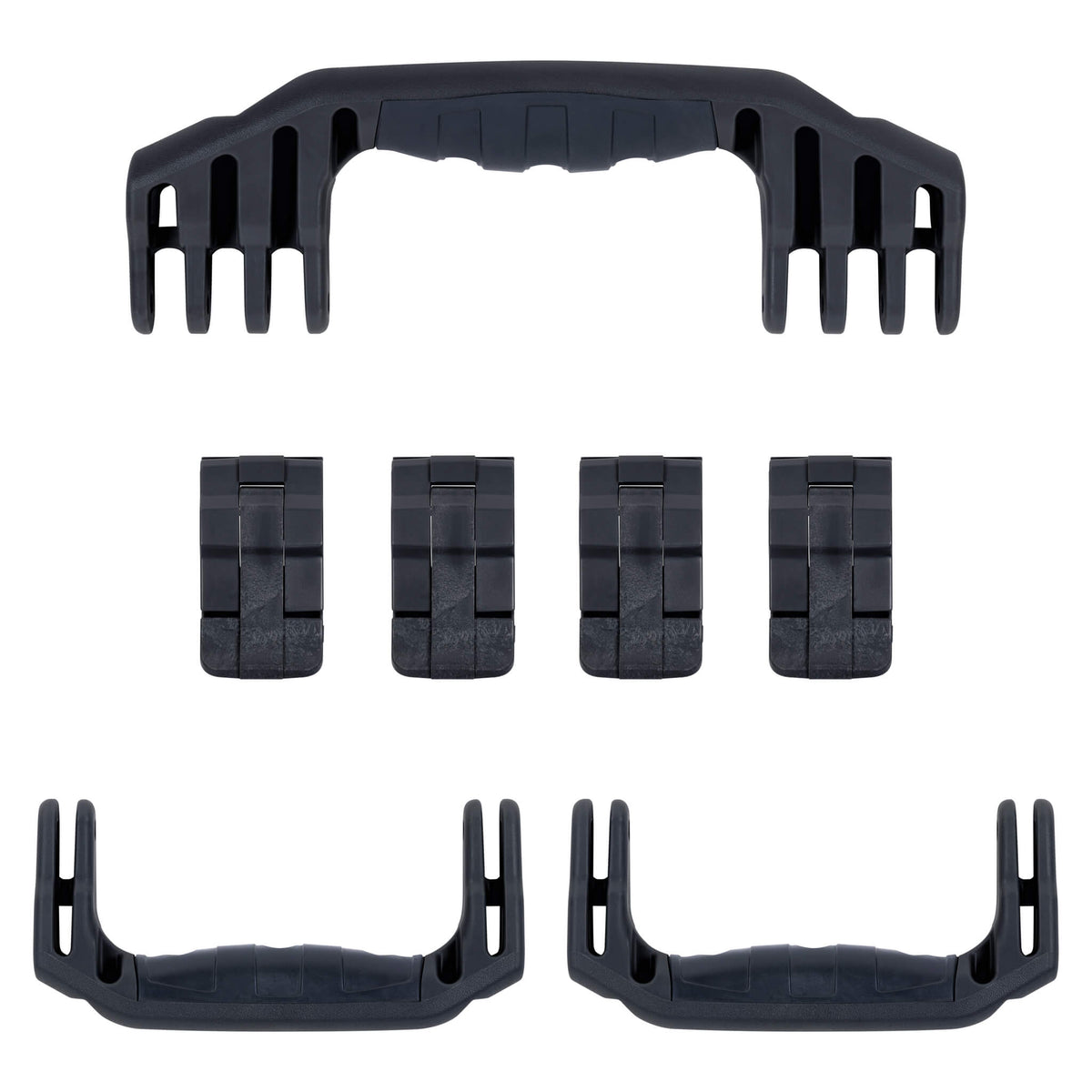 Pelican 1610 Replacement Handles &amp; Latches, Black (Set of 3 Handles, 4 Latches) ColorCase 