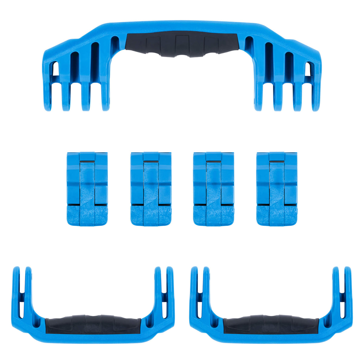 Pelican 1610 Replacement Handles &amp; Latches, Blue (Set of 3 Handles, 4 Latches) ColorCase 