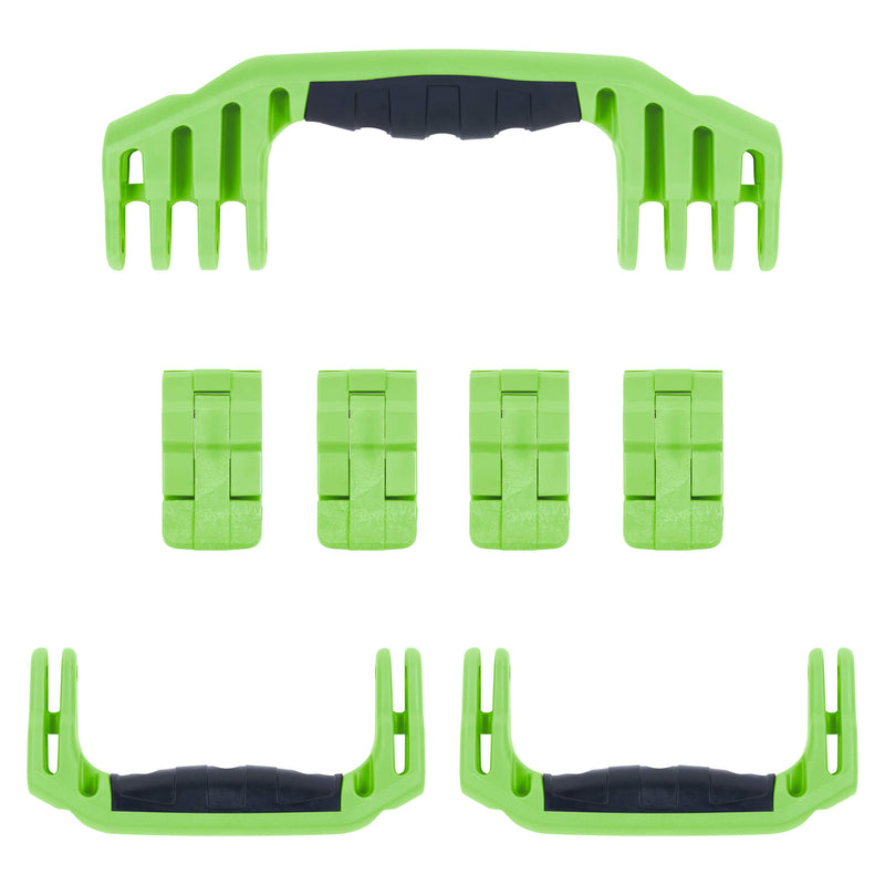 Pelican 1610 Replacement Handles & Latches, Lime Green (Set of 3 Handles, 4 Latches) ColorCase 