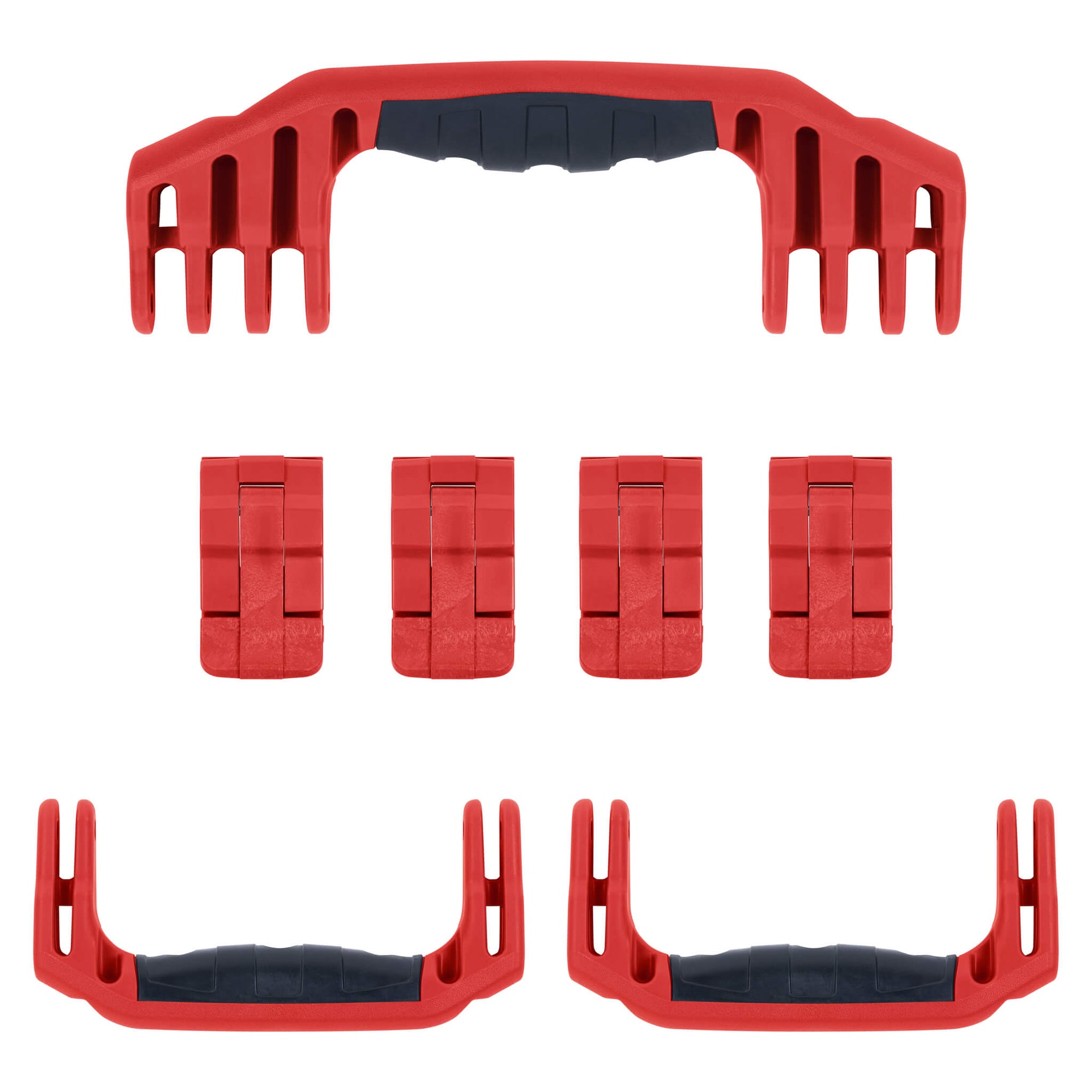 Pelican 1610 Replacement Handles & Latches, Red (Set of 3 Handles, 4 Latches) ColorCase 