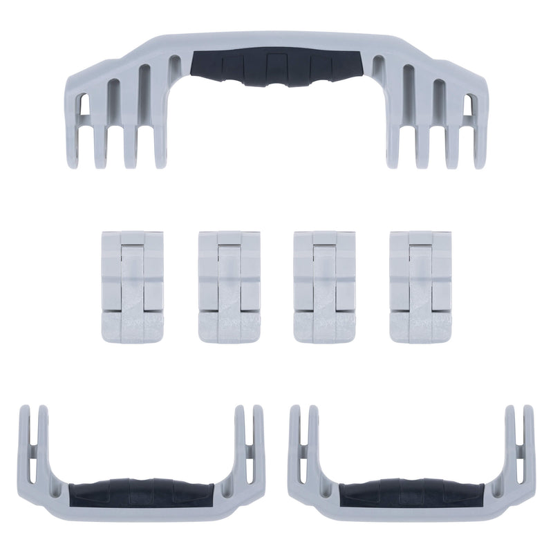 Pelican 1610 Replacement Handles & Latches, Silver (Set of 3 Handles, 4 Latches) ColorCase 