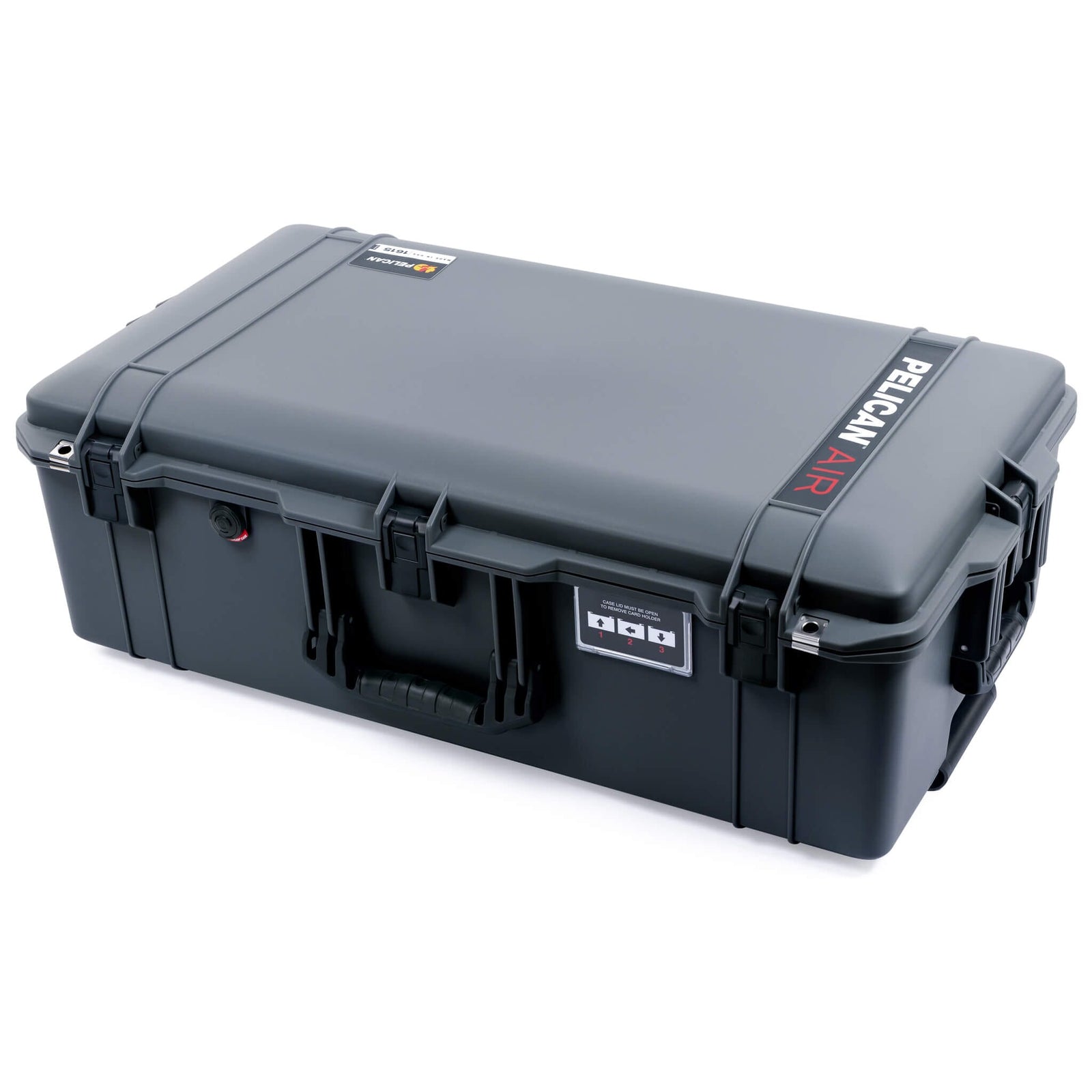 Pelican 1615 Air Case, Charcoal with Black Handles & Push-Button Latches ColorCase 