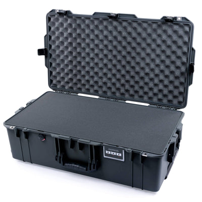 Pelican 1615 Air Case, Charcoal with Black Handles & Push-Button Latches Pick & Pluck Foam with Convoluted Lid Foam ColorCase 016150-0001-520-110