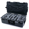 Pelican 1615 Air Case, Charcoal with Black Handles & Push-Button Latches Gray Padded Microfiber Dividers with Combo-Pouch Lid Organizer ColorCase 016150-0370-520-110