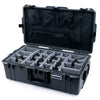 Pelican 1615 Air Case, Charcoal, TSA Locking Push-Button Latches Gray Padded Microfiber Dividers with Mesh Lid Organizer ColorCase 016150-0170-520-110