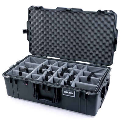 Pelican 1615 Air Case, Charcoal, TSA Locking Push-Button Latches Gray Padded Microfiber Dividers with Convoluted Lid Foam ColorCase 016150-0070-520-110