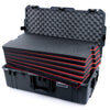Pelican 1615 Air Case, Charcoal with Black Handles & Push-Button Latches Custom Tool Kit (6 Foam Inserts with Convoluted Lid Foam) ColorCase 016150-0060-520-110