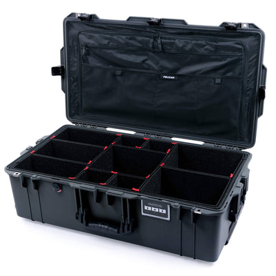 Pelican 1615 Air Case, Charcoal with Black Handles & Push-Button Latches TrekPak Divider System with Combo-Pouch Lid Organizer ColorCase 016150-0320-520-110