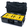 Pelican 1615 Air Case, Charcoal with Black Handles & Push-Button Latches Yellow Padded Microfiber Dividers with Combo-Pouch Lid Organizer ColorCase 016150-0310-520-110