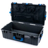 Pelican 1615 Air Case, Charcoal with Blue Handles & Latches Mesh Lid Organizer Only ColorCase 016150-0100-520-120