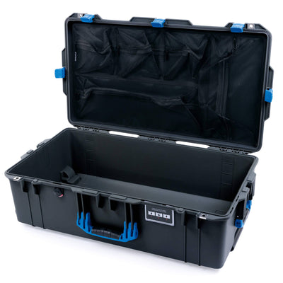 Pelican 1615 Air Case, Charcoal with Blue Handles & Latches Mesh Lid Organizer Only ColorCase 016150-0100-520-120