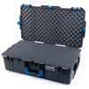 Pelican 1615 Air Case, Charcoal with Blue Handles & Latches Pick & Pluck Foam with Convoluted Lid Foam ColorCase 016150-0001-520-120