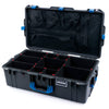 Pelican 1615 Air Case, Charcoal with Blue Handles & Latches TrekPak Divider System with Mesh Lid Organizer ColorCase 016150-0120-520-120