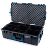 Pelican 1615 Air Case, Charcoal with Blue Handles & Latches TrekPak Divider System with Convoluted Lid Foam ColorCase 016150-0020-520-120