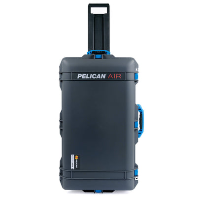 Pelican 1615 Air Case, Charcoal with Blue Handles & Latches ColorCase