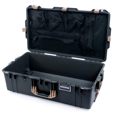 Pelican 1615 Air Case, Charcoal with Desert Tan Handles & Latches Mesh Lid Organizer Only ColorCase 016150-0100-520-310