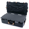 Pelican 1615 Air Case, Charcoal with Desert Tan Handles & Latches Pick & Pluck Foam with Combo-Pouch Lid Organizer ColorCase 016150-0301-520-310