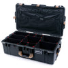 Pelican 1615 Air Case, Charcoal with Desert Tan Handles & Latches TrekPak Divider System with Combo-Pouch Lid Organizer ColorCase 016150-0320-520-310