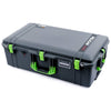 Pelican 1615 Air Case, Charcoal with Lime Green Handles & Latches ColorCase