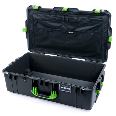 Pelican 1615 Air Case, Charcoal with Lime Green Handles & Latches Combo-Pouch Lid Organizer Only ColorCase 016150-0300-520-300