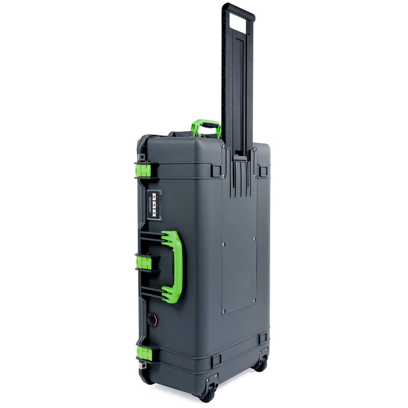 Pelican 1615 Air Case, Charcoal with Lime Green Handles & Latches ColorCase 