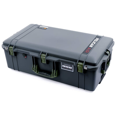 Pelican 1615 Air Case, Charcoal with OD Green Handles & Latches ColorCase