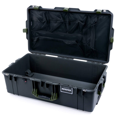 Pelican 1615 Air Case, Charcoal with OD Green Handles & Latches Mesh Lid Organizer Only ColorCase 016150-0100-520-130