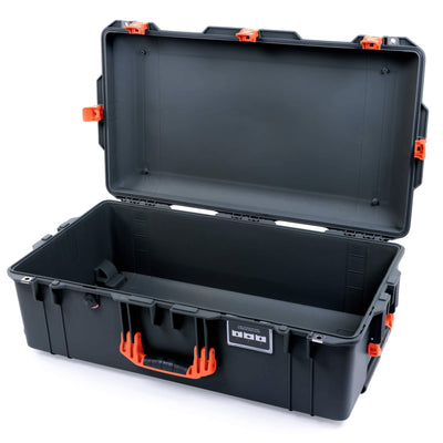 Pelican 1615 Air Case, Charcoal with Orange Handles & Push-Button Latches None (Case Only) ColorCase 016150-0000-520-150