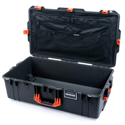 Pelican 1615 Air Case, Charcoal with Orange Handles & Push-Button Latches Combo-Pouch Lid Organizer Only ColorCase 016150-0300-520-150