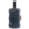 Pelican 1615 Air Case, Charcoal with Orange Handles & Push-Button Latches ColorCase