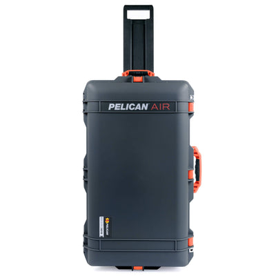 Pelican 1615 Air Case, Charcoal with Orange Handles & Push-Button Latches ColorCase