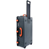 Pelican 1615 Air Case, Charcoal with Orange Handles & Push-Button Latches ColorCase