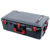 Pelican 1615 Air Case, Charcoal with Red Handles & Latches ColorCase