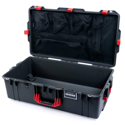 Pelican 1615 Air Case, Charcoal with Red Handles & Latches Mesh Lid Organizer Only ColorCase 016150-0100-520-320