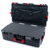 Pelican 1615 Air Case, Charcoal with Red Handles & Latches Pick & Pluck Foam with Combo-Pouch Lid Organizer ColorCase 016150-0301-520-320