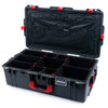 Pelican 1615 Air Case, Charcoal with Red Handles & Latches TrekPak Divider System with Combo-Pouch Lid Organizer ColorCase 016150-0320-520-320