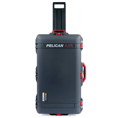 Pelican 1615 Air Case, Charcoal with Red Handles & Latches ColorCase
