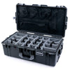 Pelican 1615 Air Case, Charcoal with Silver Handles & Push-Button Latches Gray Padded Microfiber Dividers with Mesh Lid Organizer ColorCase 016150-0170-520-180