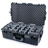 Pelican 1615 Air Case, Charcoal with Silver Handles & Push-Button Latches Gray Padded Microfiber Dividers with Convoluted Lid Foam ColorCase 016150-0070-520-180