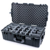 Pelican 1615 Air Case, Charcoal with Silver Handles & Push-Button Latches Gray Padded Microfiber Dividers with Convoluted Lid Foam ColorCase 016150-0070-520-180