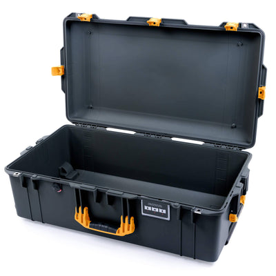 Pelican 1615 Air Case, Charcoal with Yellow Handles & Push-Button Latches None (Case Only) ColorCase 016150-0000-520-240
