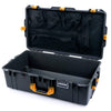Pelican 1615 Air Case, Charcoal with Yellow Handles & Push-Button Latches Mesh Lid Organizer Only ColorCase 016150-0100-520-240