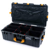 Pelican 1615 Air Case, Charcoal with Yellow Handles & Push-Button Latches TrekPak Divider System with Combo-Pouch Lid Organizer ColorCase 016150-0320-520-240